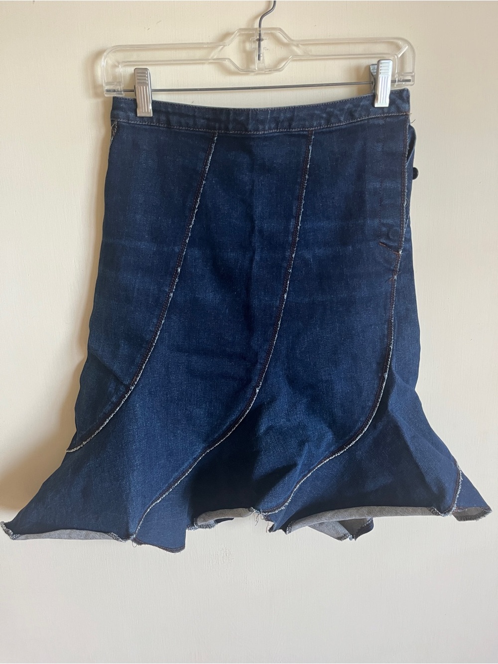 Vintage Jean Paul Gaultier Blue Denim Flared Mini Skirt